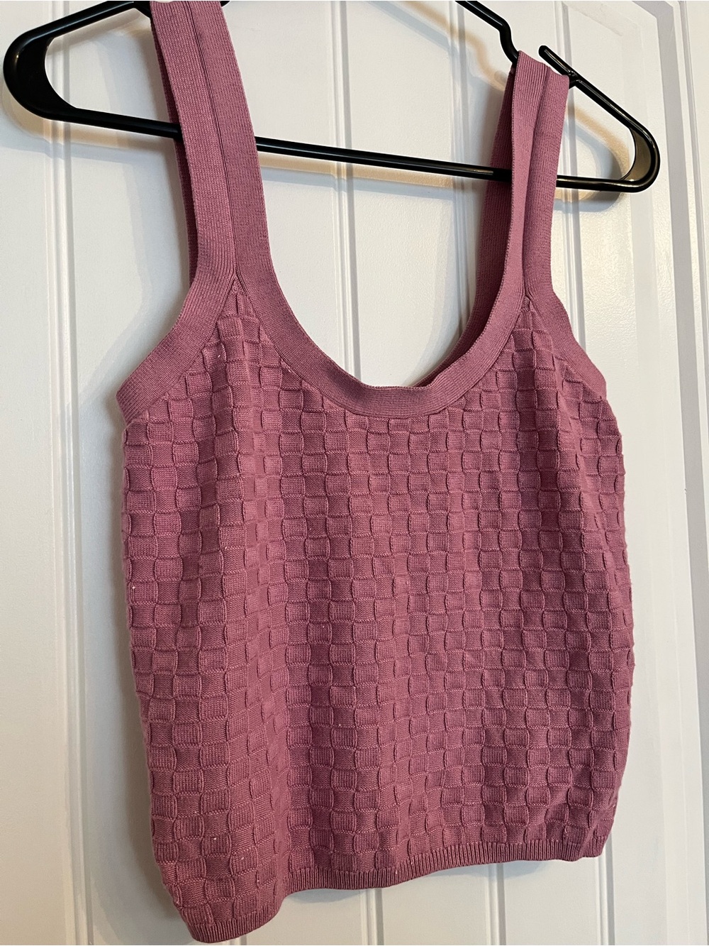 Abercrombie & Fitch Rose-Pink Textured Knit Tank - Medium - Picture 3 of 4